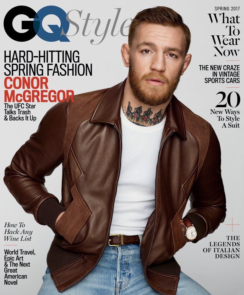 Conor McGregor on the cover of GQ Magazine.